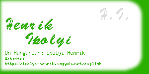 henrik ipolyi business card